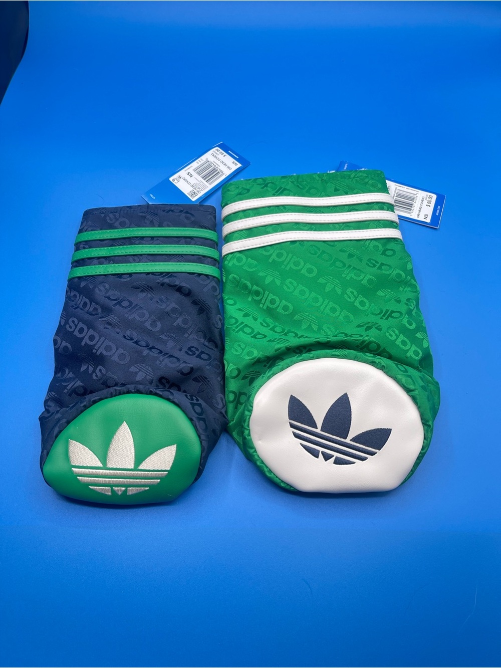 Adidas $120 Pair Originals Fairway Headcover 1 & 2 - Night Indigo/Green Golf New